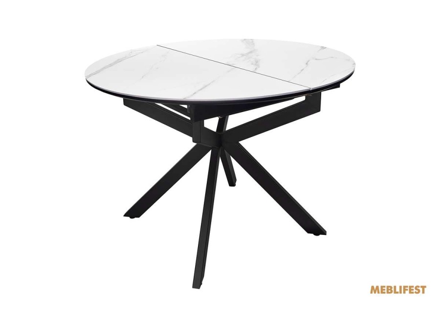 Обідній розкладний стіл Atlas-105R Snow White Matt