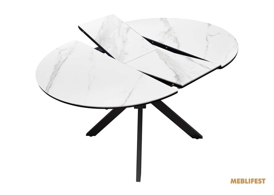 Обідній розкладний стіл Atlas-105R Snow White Matt