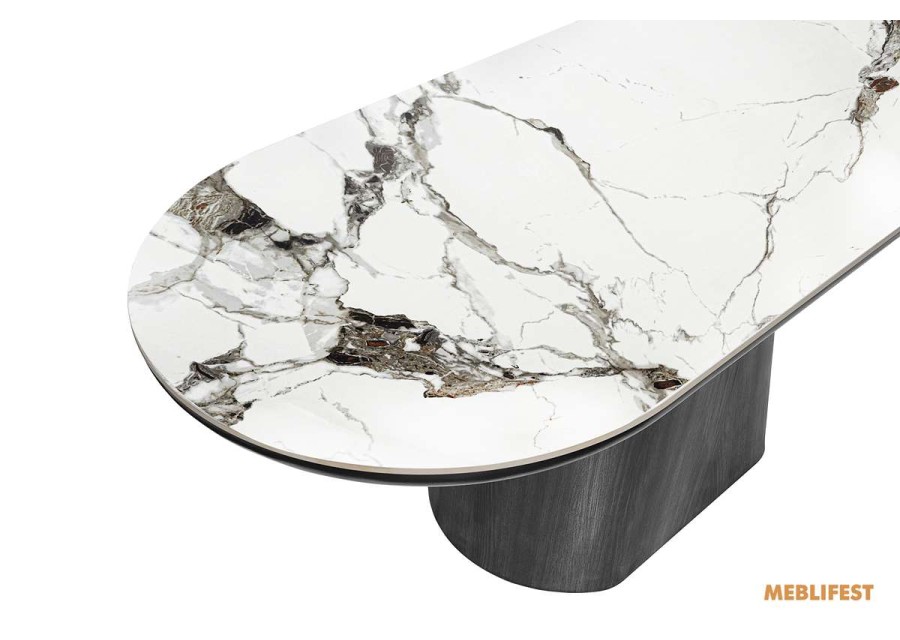 Обідній розкладний стіл Clement PP White Glossy 