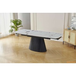 Обідній розкладний стіл Clement-T PP White Glossy 160