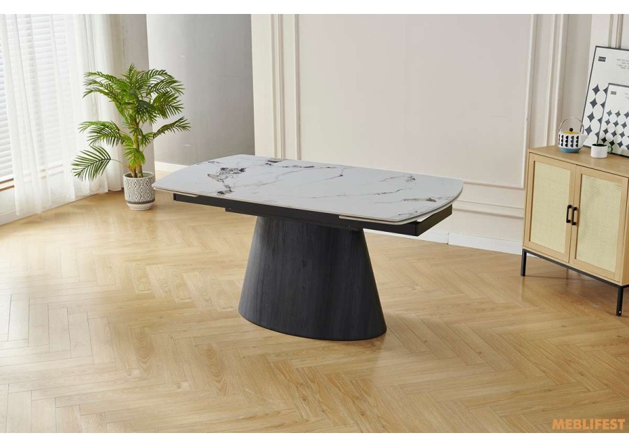 Обідній розкладний стіл Clement-T PP White Glossy 160