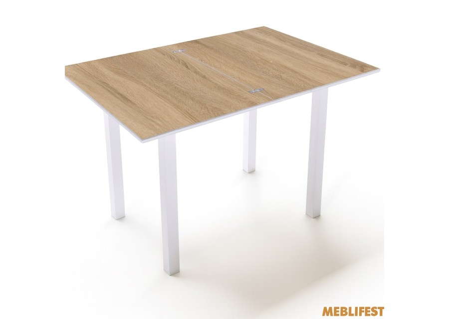 Обідній стіл - трансформер Ажур Дуб шервуд/білий