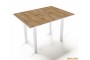 Обідній стіл - трансформер Ажур Білий/дуб апалачі