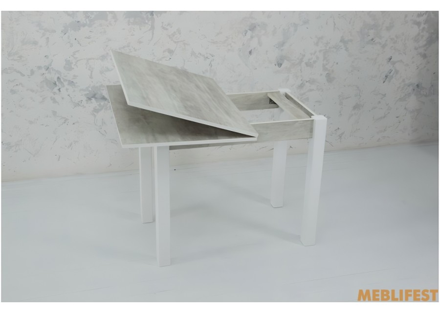 Обідній стіл - трансформер Ажур Білий/ Урбан Лайт