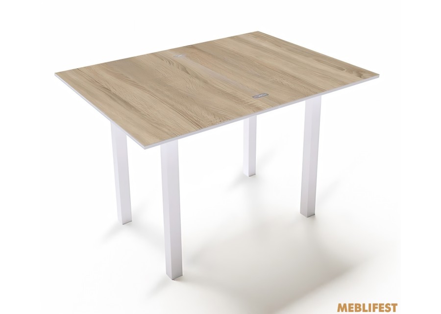 Обідній стіл - трансформер Ажур Білий/дуб сонома