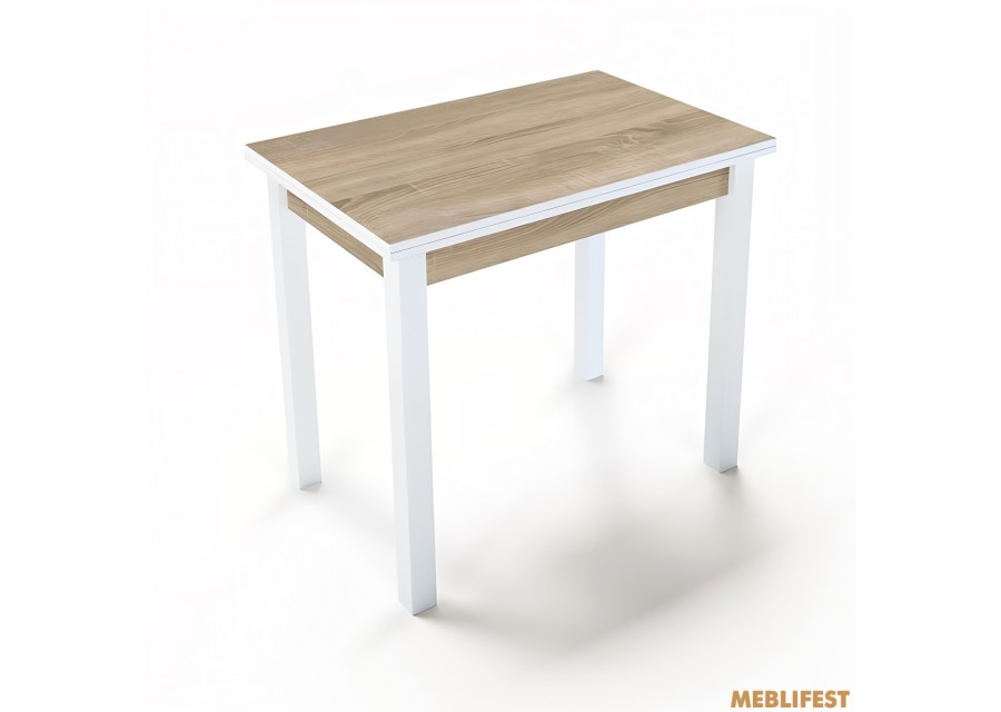 Обідній стіл - трансформер Ажур Білий/дуб сонома