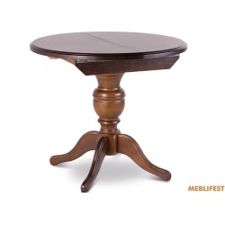 Круглий  розкладний обідній стіл Анжеліка Горіх