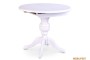 Круглий  розкладний обідній стіл Анжеліка Білий