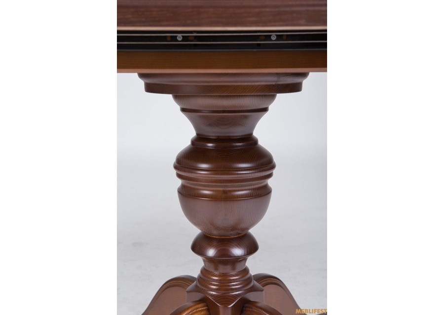 Круглий  розкладний обідній стіл Анжеліка Горіх