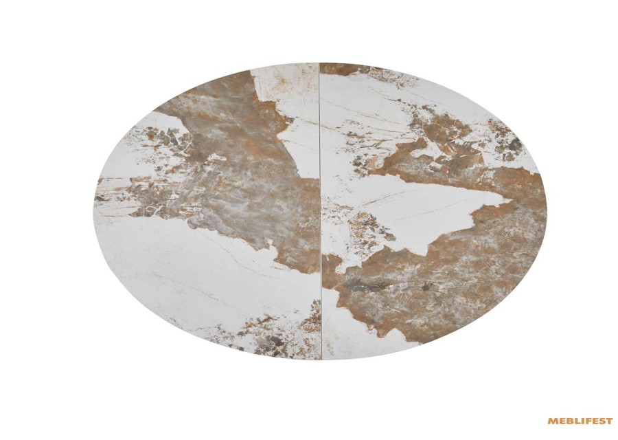 Обідній розкладний стіл Atlas-120R Beige Pandora Glossy