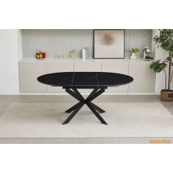 Обідній розкладний стіл Atlas-120R Shks Black Matt