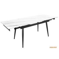 Обідній розкладний стіл  Connor Snow White Matt 140