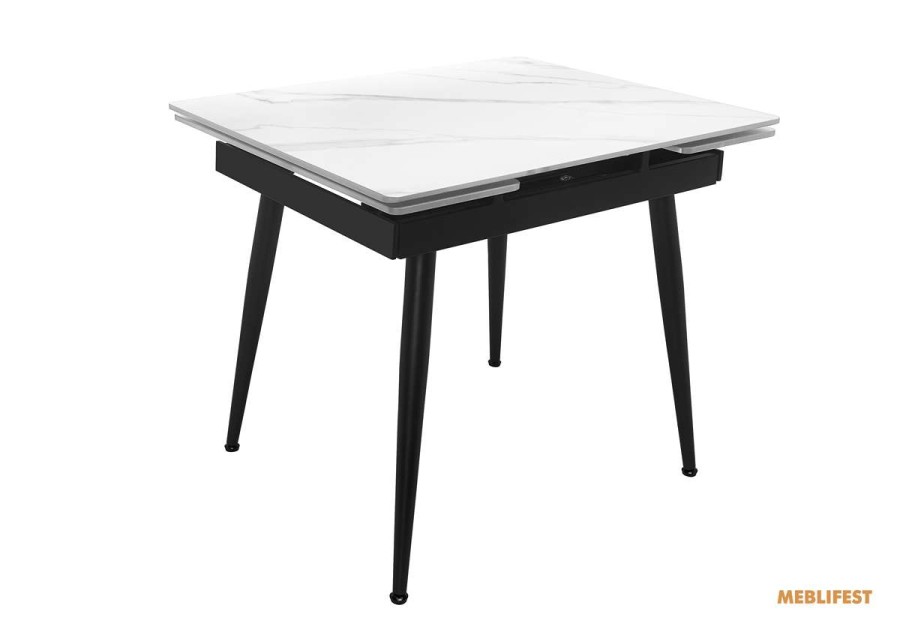 Обідній розкладний стіл  Connor Snow White Matt 90