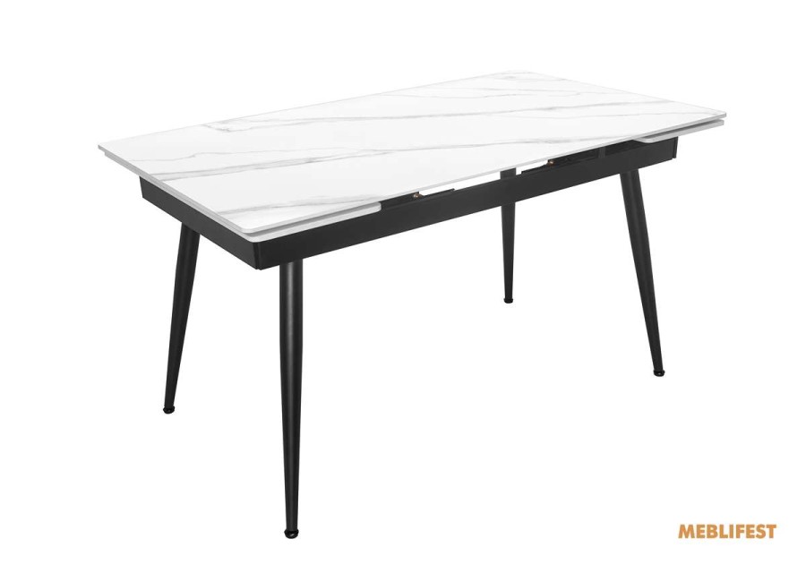 Обідній розкладний стіл  Connor Snow White Matt 120