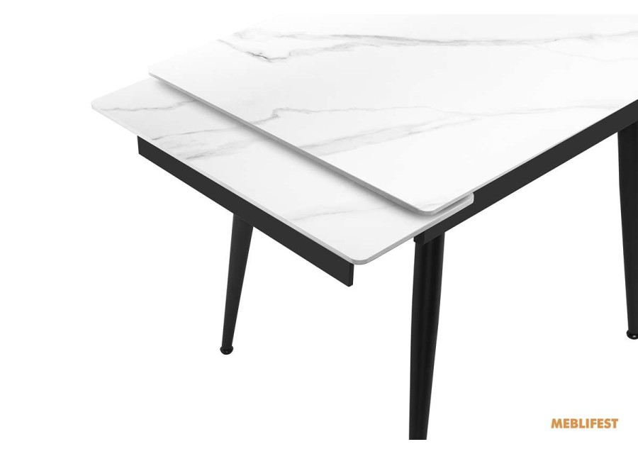 Обідній розкладний стіл  Connor Snow White Matt 90