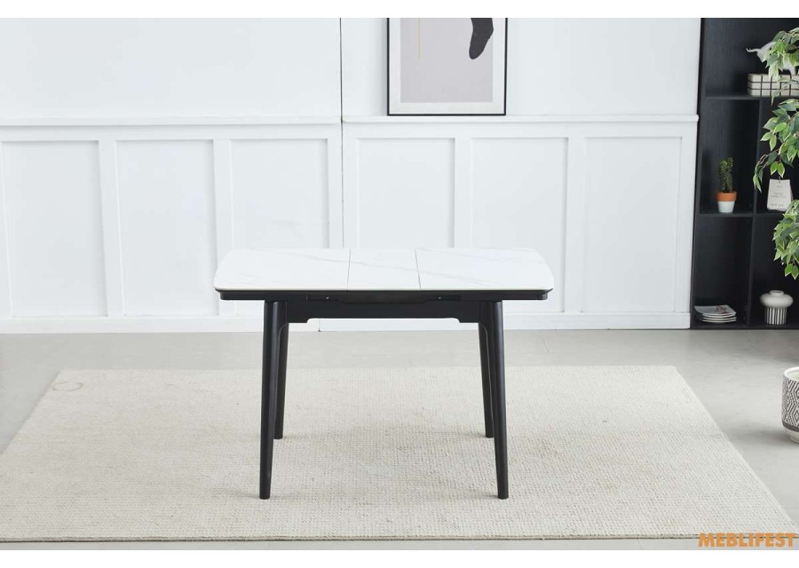 Обідній розкладний стіл Askold Snow White Matt 95