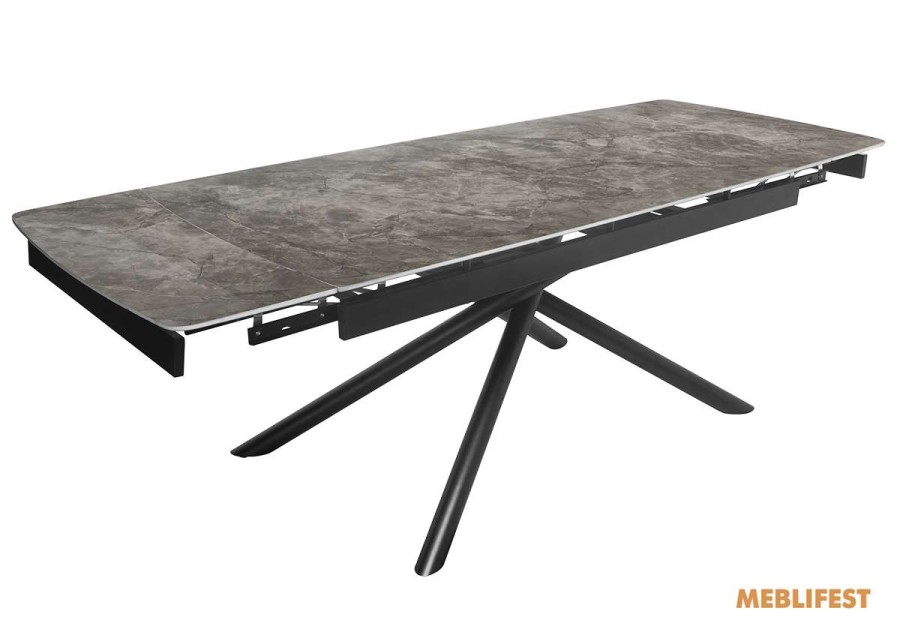 Обідній розкладний стіл Baolai Grey Glossy