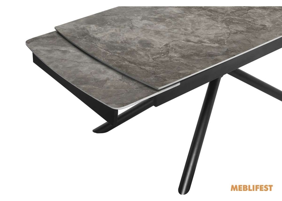 Обідній розкладний стіл Baolai Grey Glossy