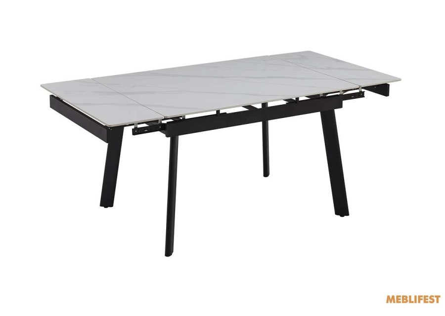 Обідній розкладний стіл  Velvet Snow White Matt 160