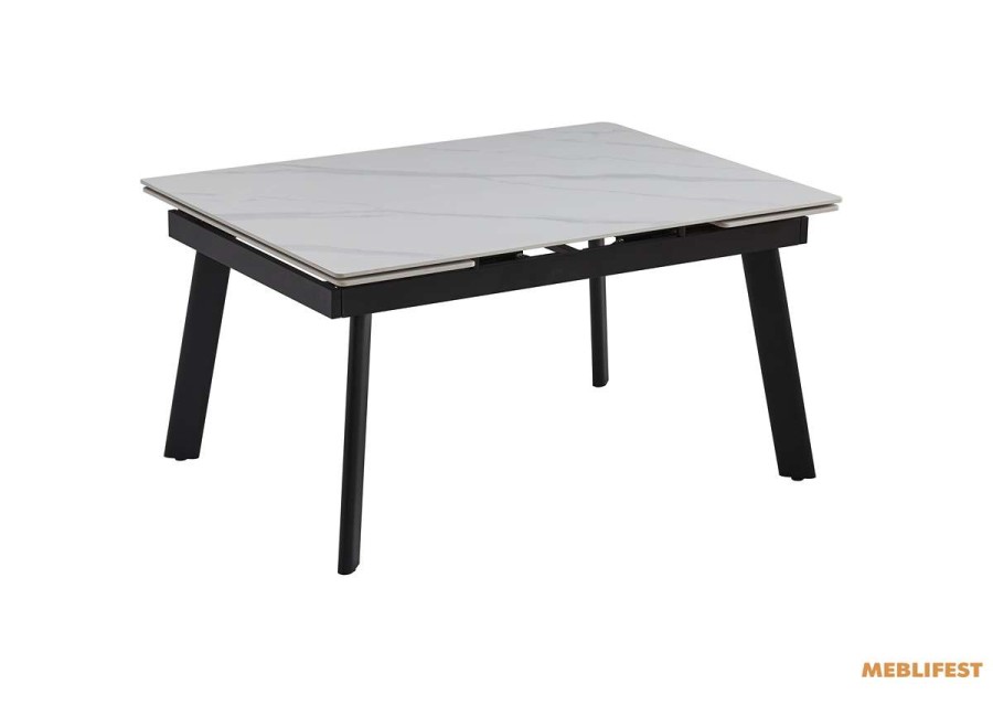 Обідній розкладний стіл  Velvet Snow White Matt 160