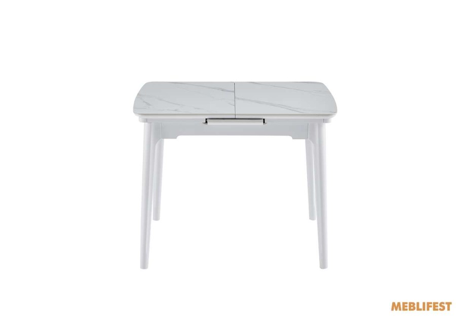 Обідній розкладний стіл Askold  White Legs Snow White Matt 95