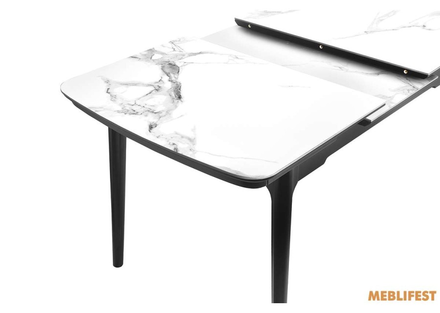 Обідній розкладний стіл Askold BL White Glossy 120