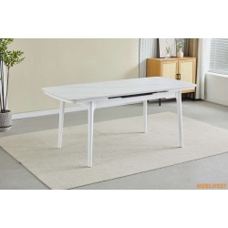 Обідній розкладний стіл Askold  White Legs Snow White Matt 140