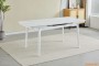 Обідній розкладний стіл Askold  White Legs Snow White Matt 120