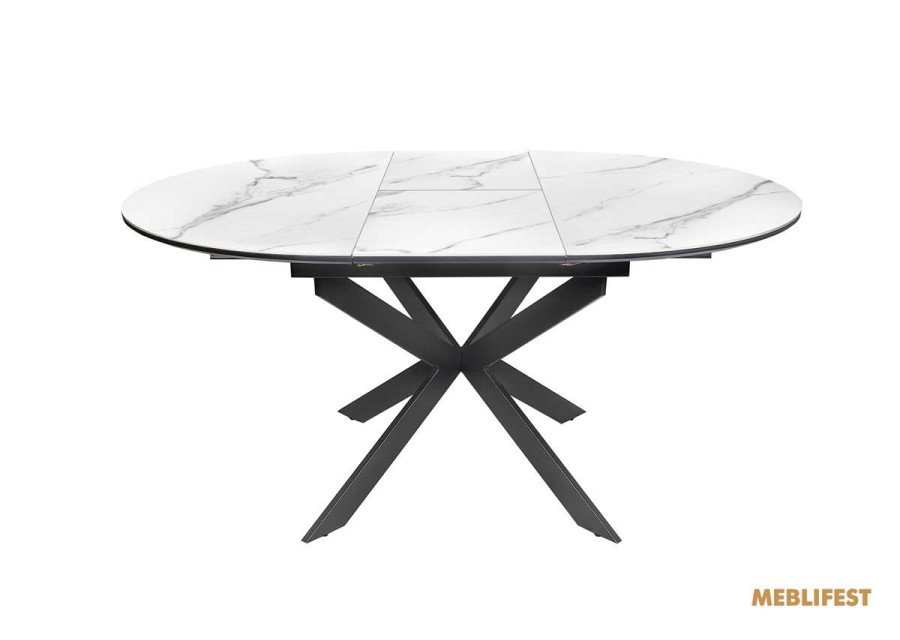 Обідній розкладний стіл Atlas-120R Snow White Matt