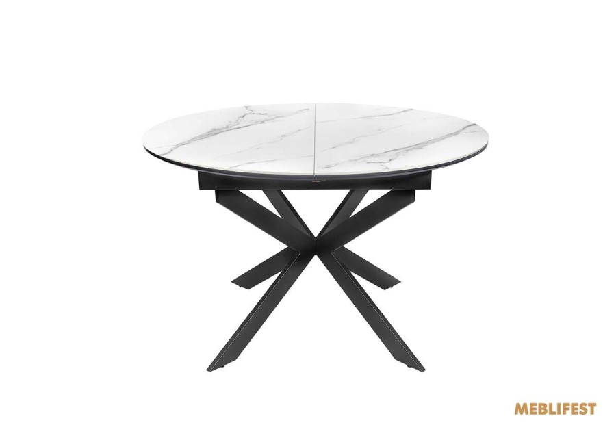 Обідній розкладний стіл Atlas-120R Snow White Matt