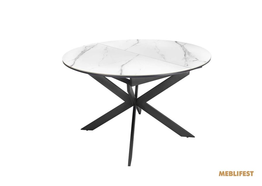 Обідній розкладний стіл Atlas-120R Snow White Matt