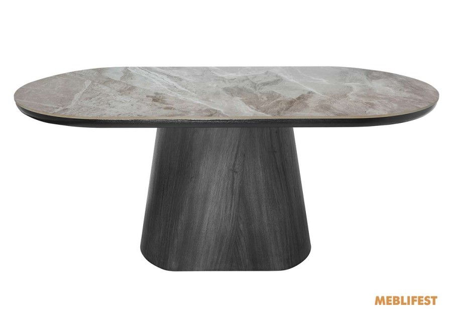 Обідній розкладний стіл Clement Italy Grey Glossy 