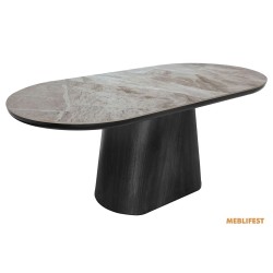 Обідній розкладний стіл Clement Italy Grey Glossy 