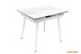 Обідній розкладний стіл  Connor Snow White Matt (White legs) 90