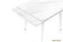 Обідній розкладний стіл  Connor Snow White Matt (White legs) 90