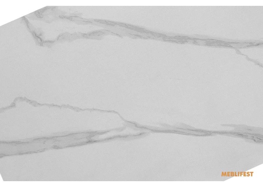 Обідній розкладний стіл  Connor Snow White Matt (White legs) 120