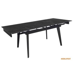 Обідній розкладний стіл Genry Shks Black Matt 140