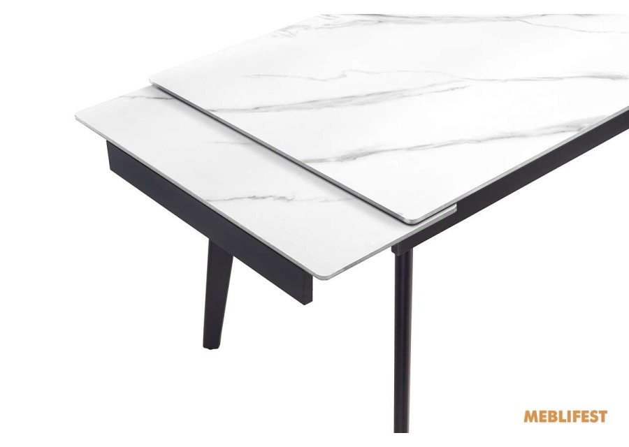 Обідній розкладний стіл Genry Snow White Matt 120