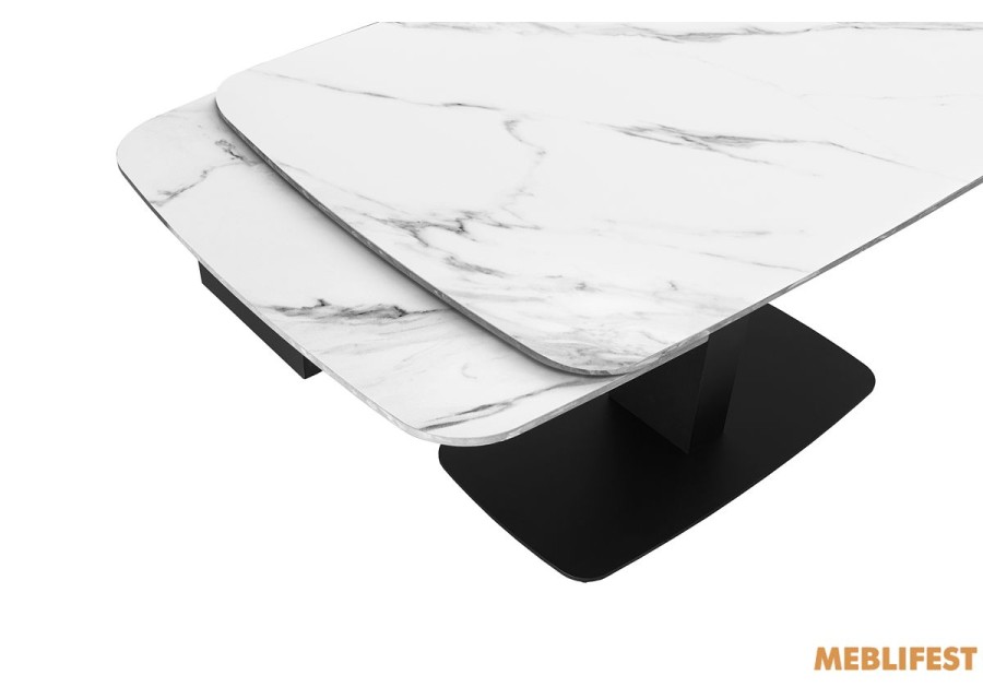 Обідній розкладний стіл Gunnar Snow White Matt