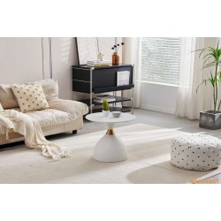 Стіл журнальний Nora 50 Snow White Matt (White legs)