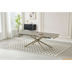 Обідній розкладний стіл Philip Shks Beige Glossy (Sahara legs) 160