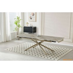 Обідній розкладний стіл Philip Shks Beige Glossy (Sahara legs) 180