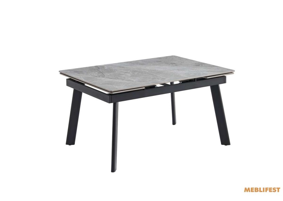 Обідній розкладний стіл  Velvet Italy Grey Glossy 160