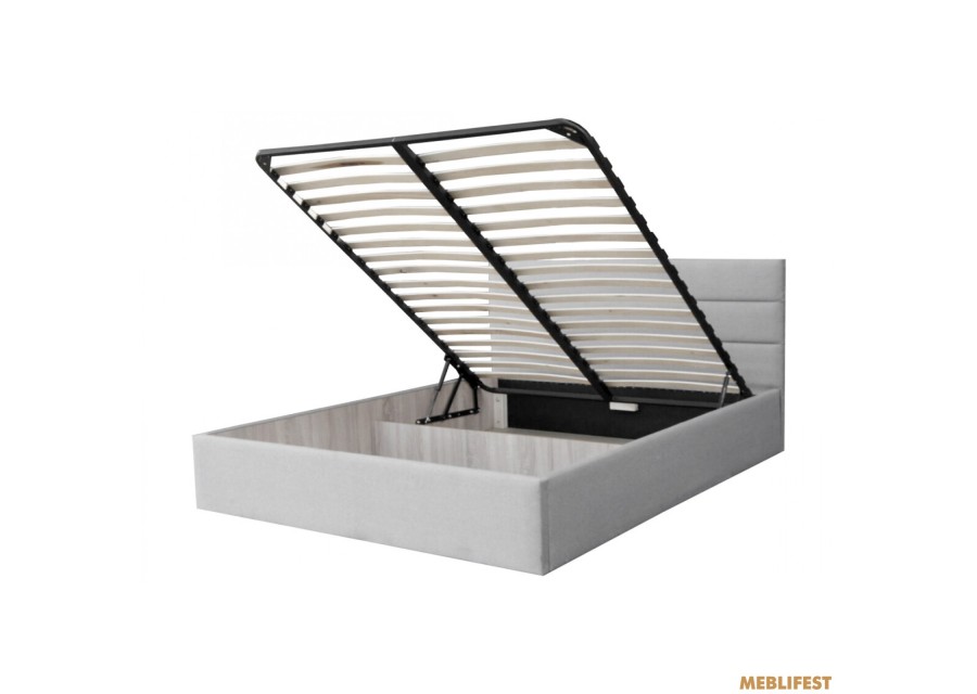 М'яке двоспальне ліжко Берк Аляска 08 з підйомним механізмом