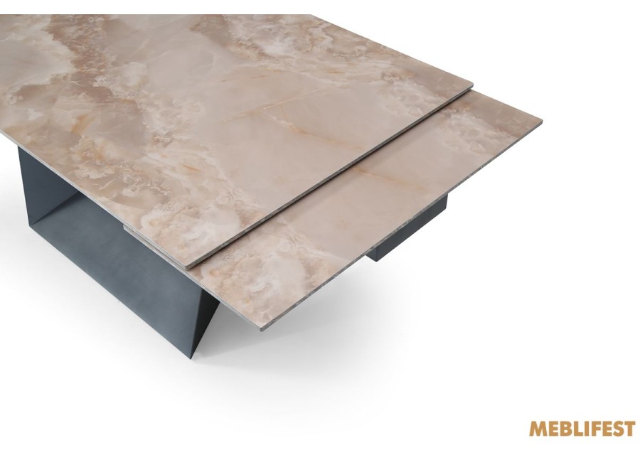 Обідній розкладний стіл Edmund Agate Glossy