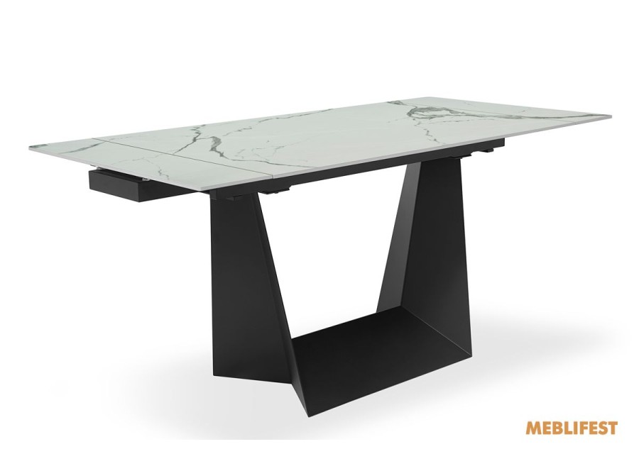 Обідній розкладний стіл Edmund Polar White Glossy