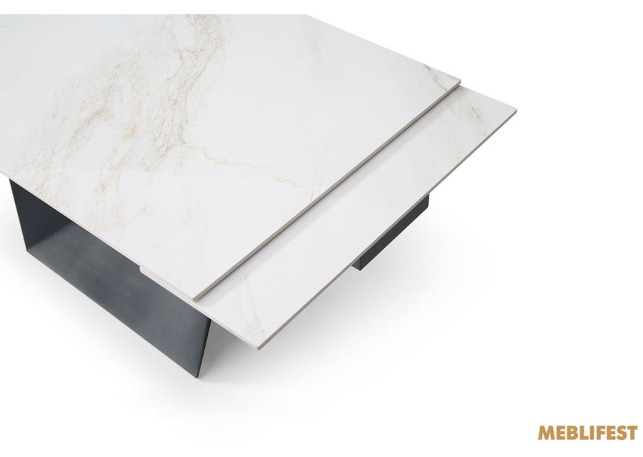 Обідній розкладний стіл Edmund White Golden Glossy