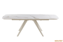 Обідній розкладний стіл Galen White Golden Glossy