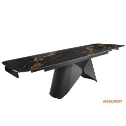 Обідній розкладний стіл Hamilton Black Gold Matt