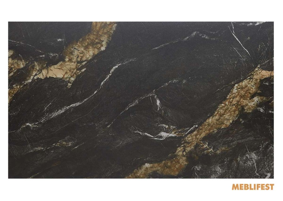 Обідній розкладний стіл Hamilton Black Gold Matt